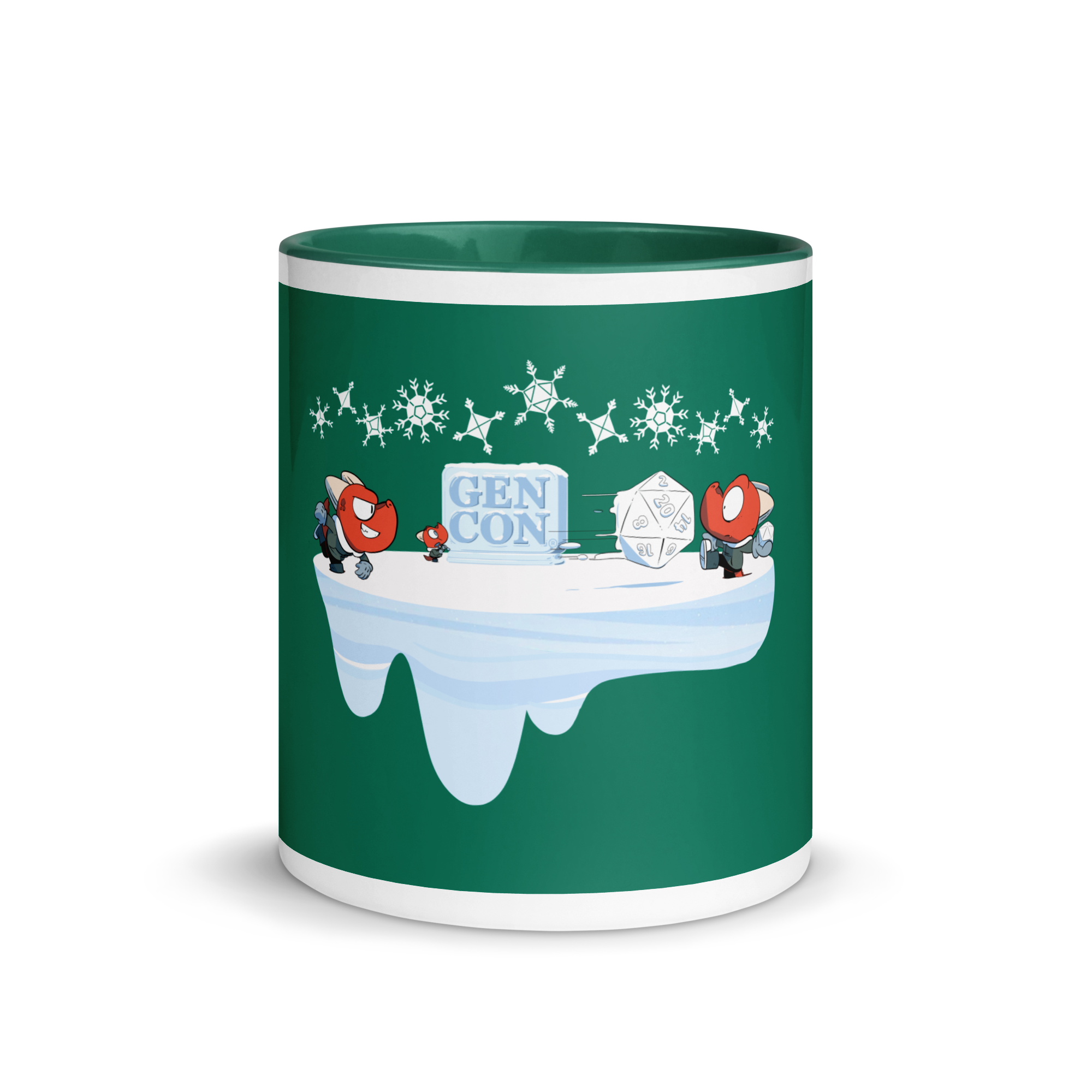 Gen Con Kobold Snowball Fight Green Mug | Rollacrit