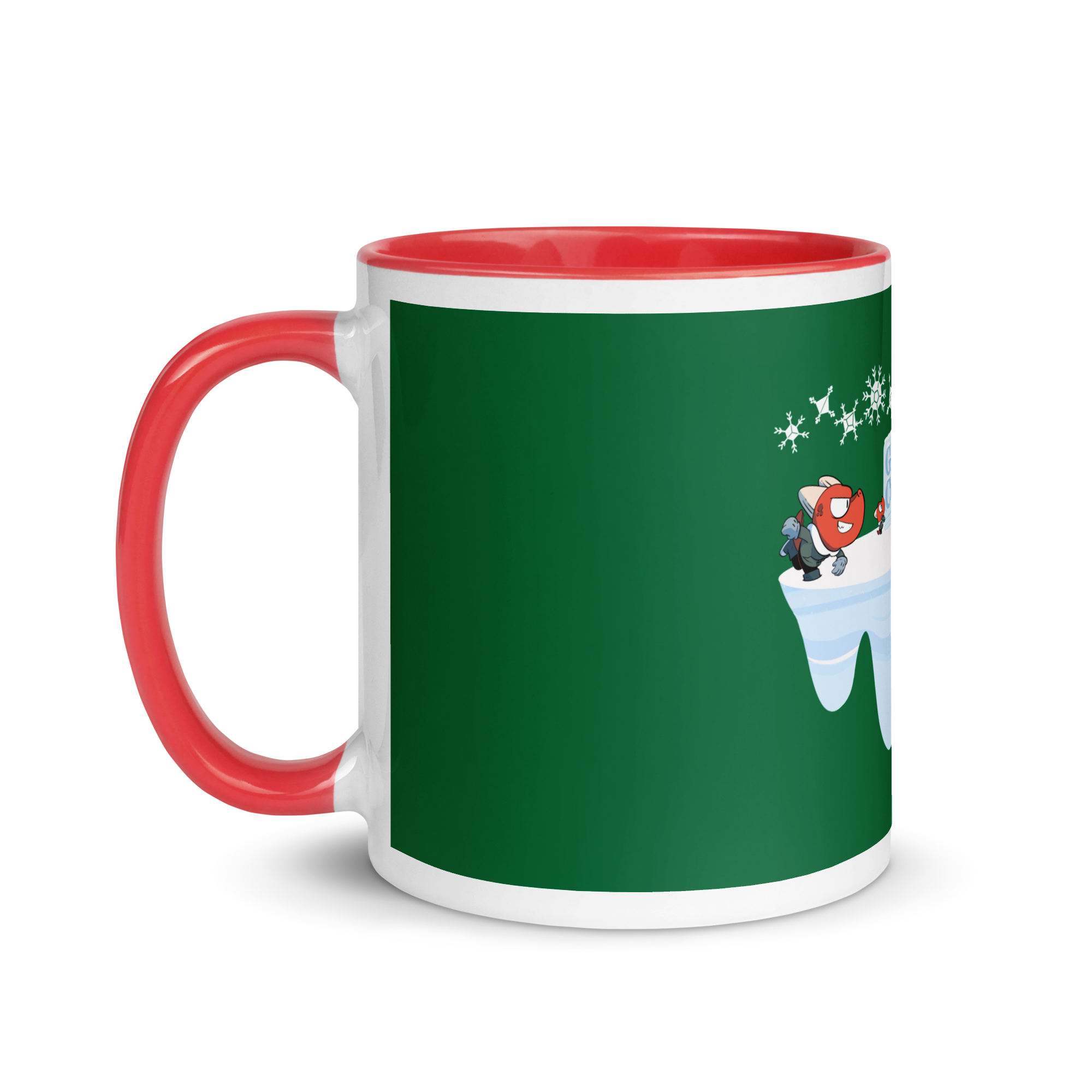 Gen Con Kobold Snowball Fight Red and Green Mug | Rollacrit
