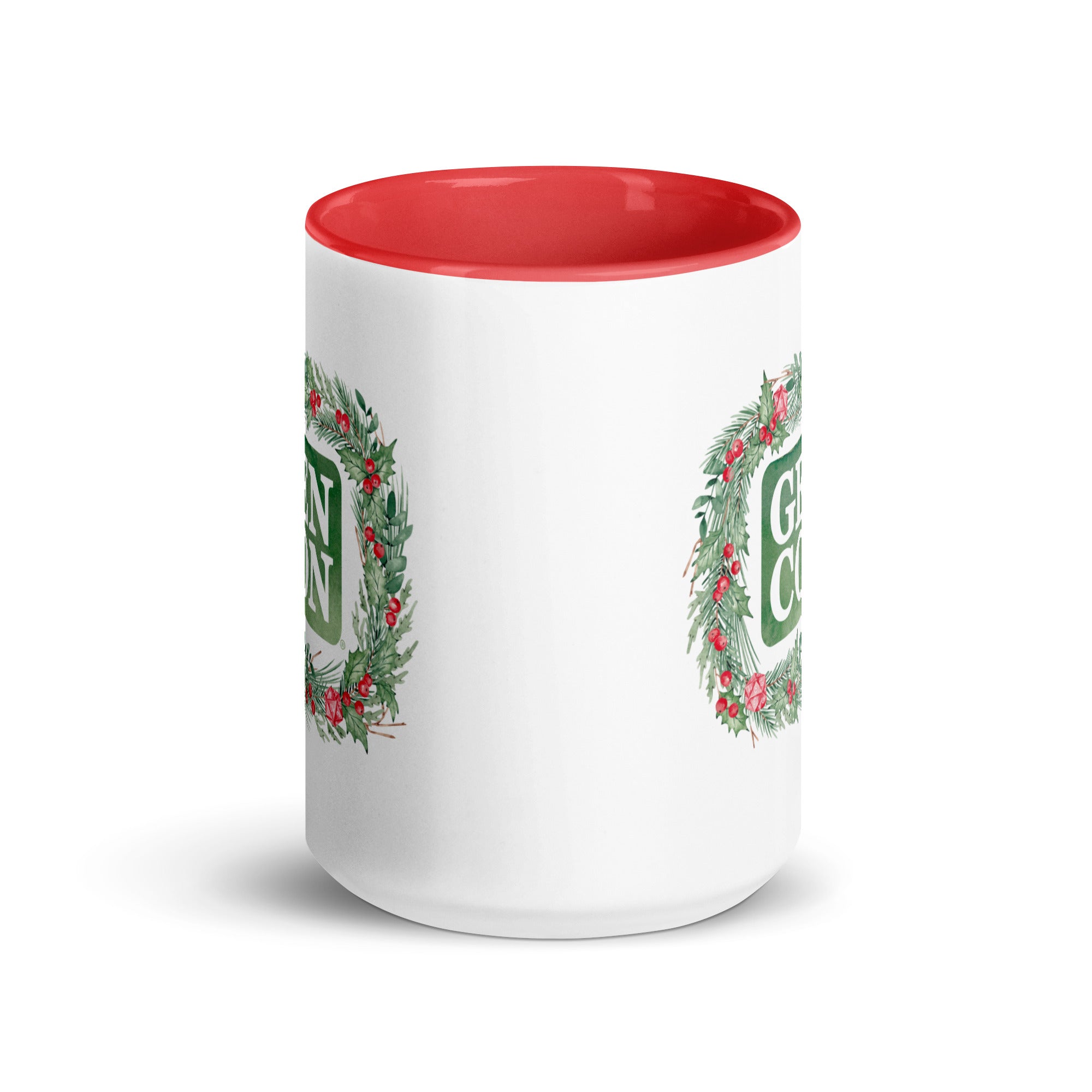 Red Gen Con Holiday Wreath Mug | Rollacrit