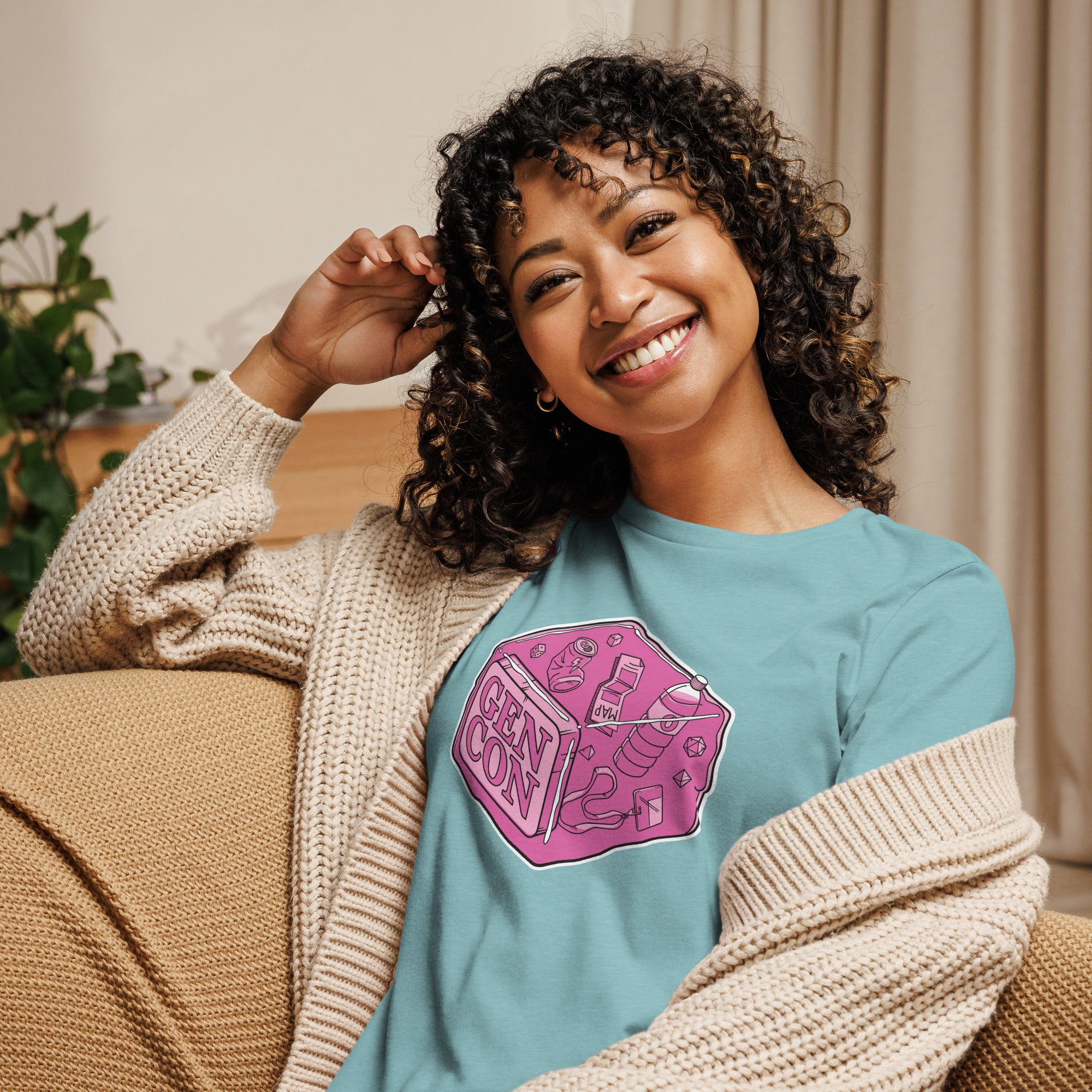 Gen Con Pink Gelatinous Cube Femme T-Shirt | Rollacrit