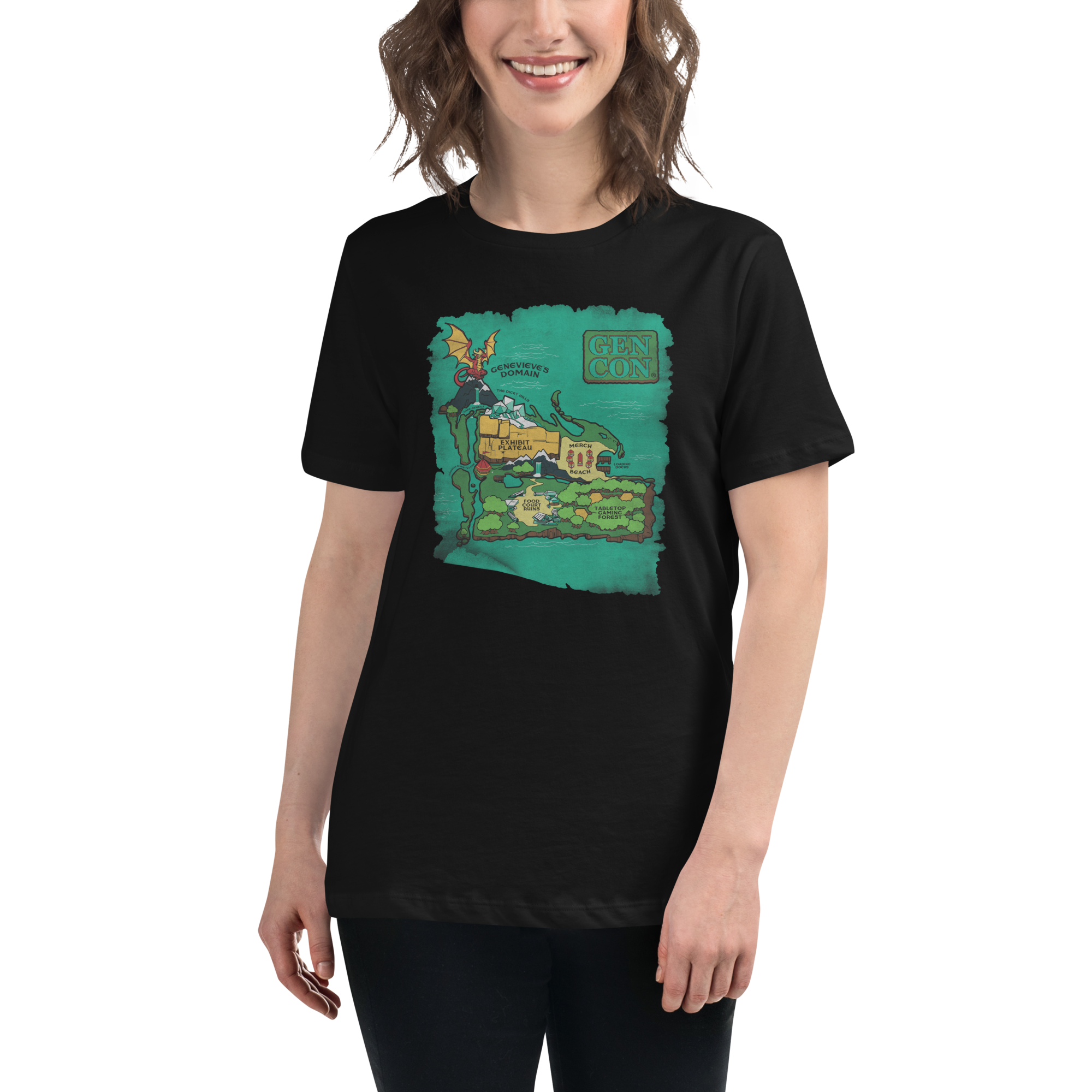 Gen Con Island Map Femme T-Shirt | Rollacrit