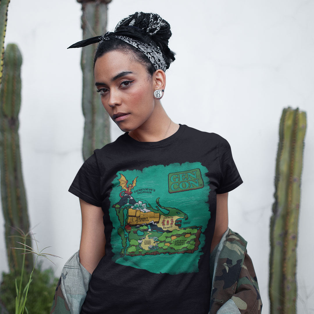Gen Con Island Map Femme T-Shirt | Rollacrit