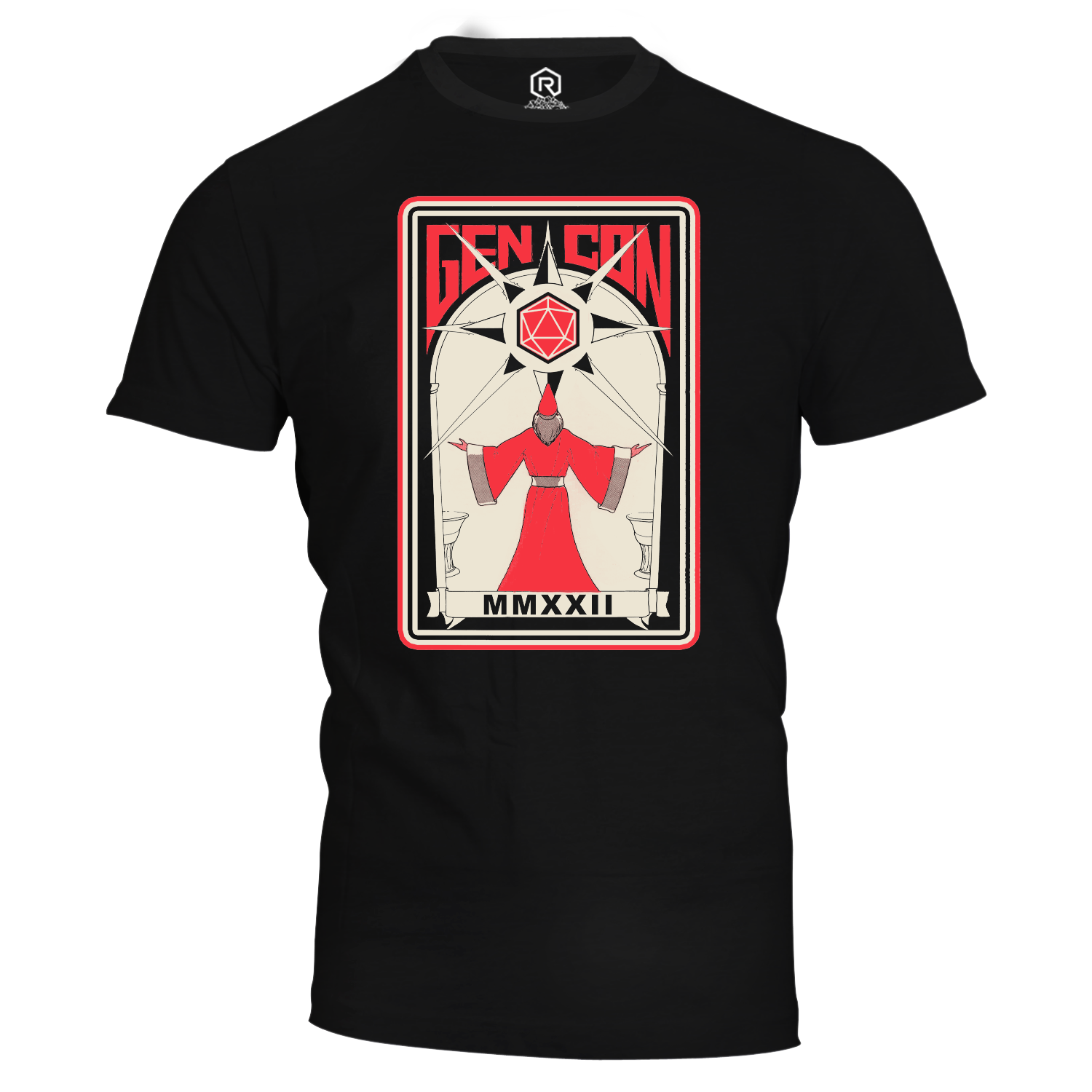 Gen Con 2022 Retro Wizard T-Shirt | Rollacrit