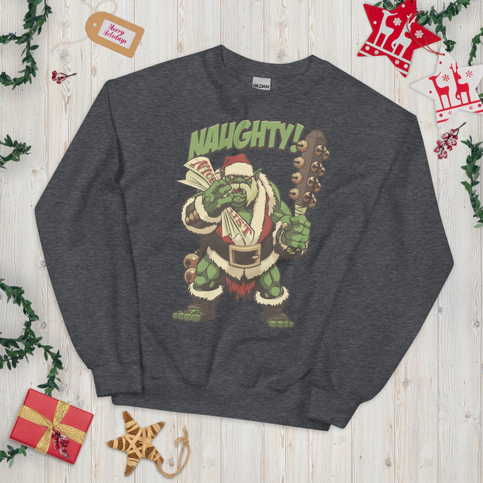Holiday Naughty Ogre Sweatshirt | Rollacrit
