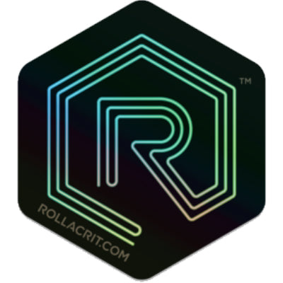 Holographic Neon Sign Rollacrit Logo Sticker | Rollacrit