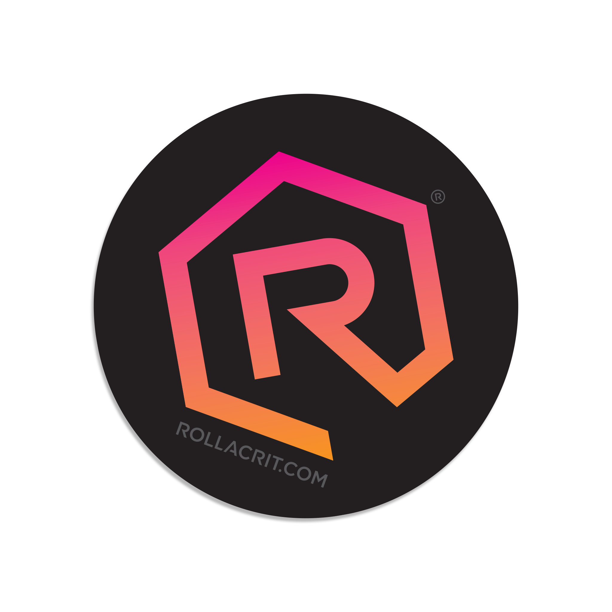 Sunset Orange 1e Rollacrit Sticker | Rollacrit