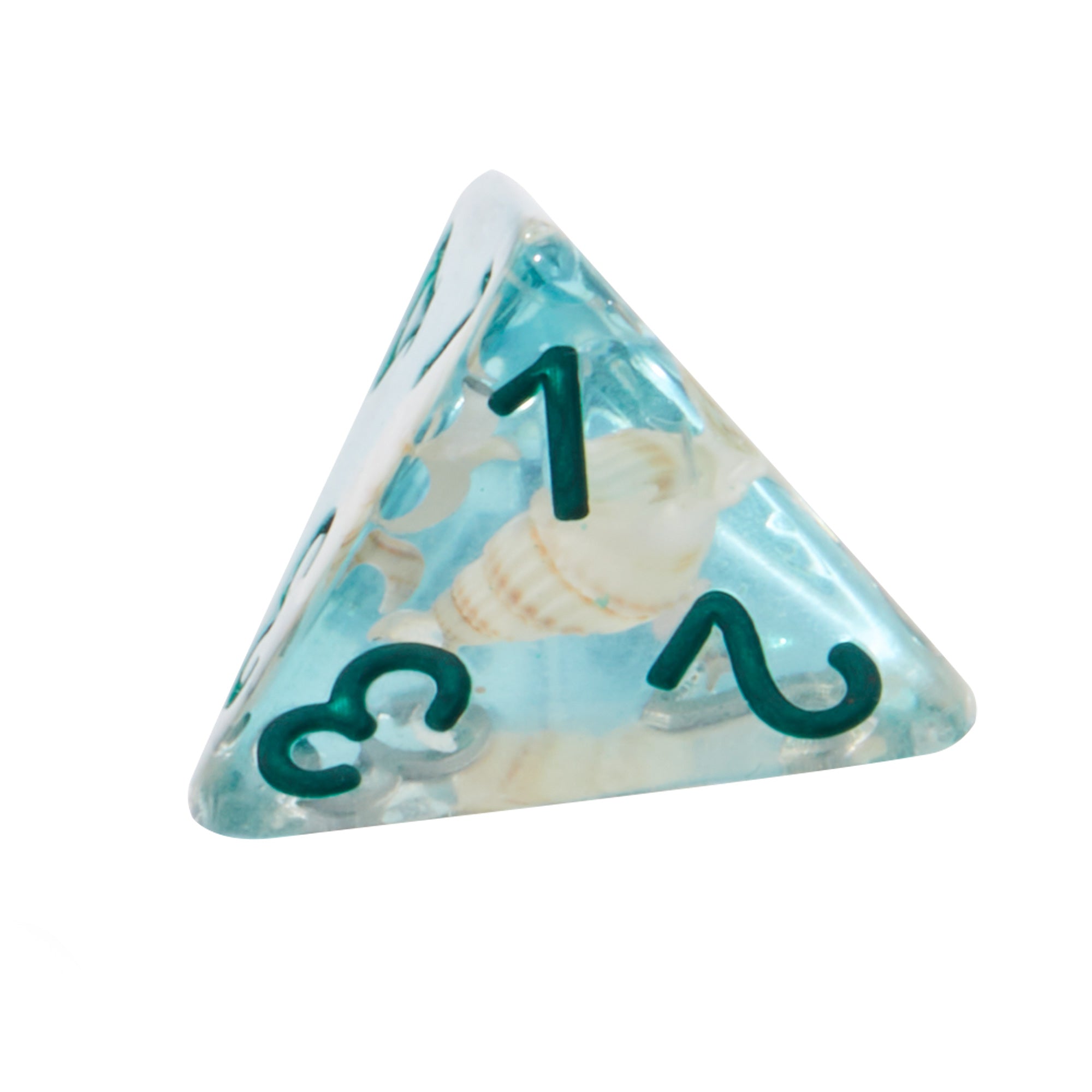 Blue Conch Shell Resin 7pc Dice Set | Rollacrit