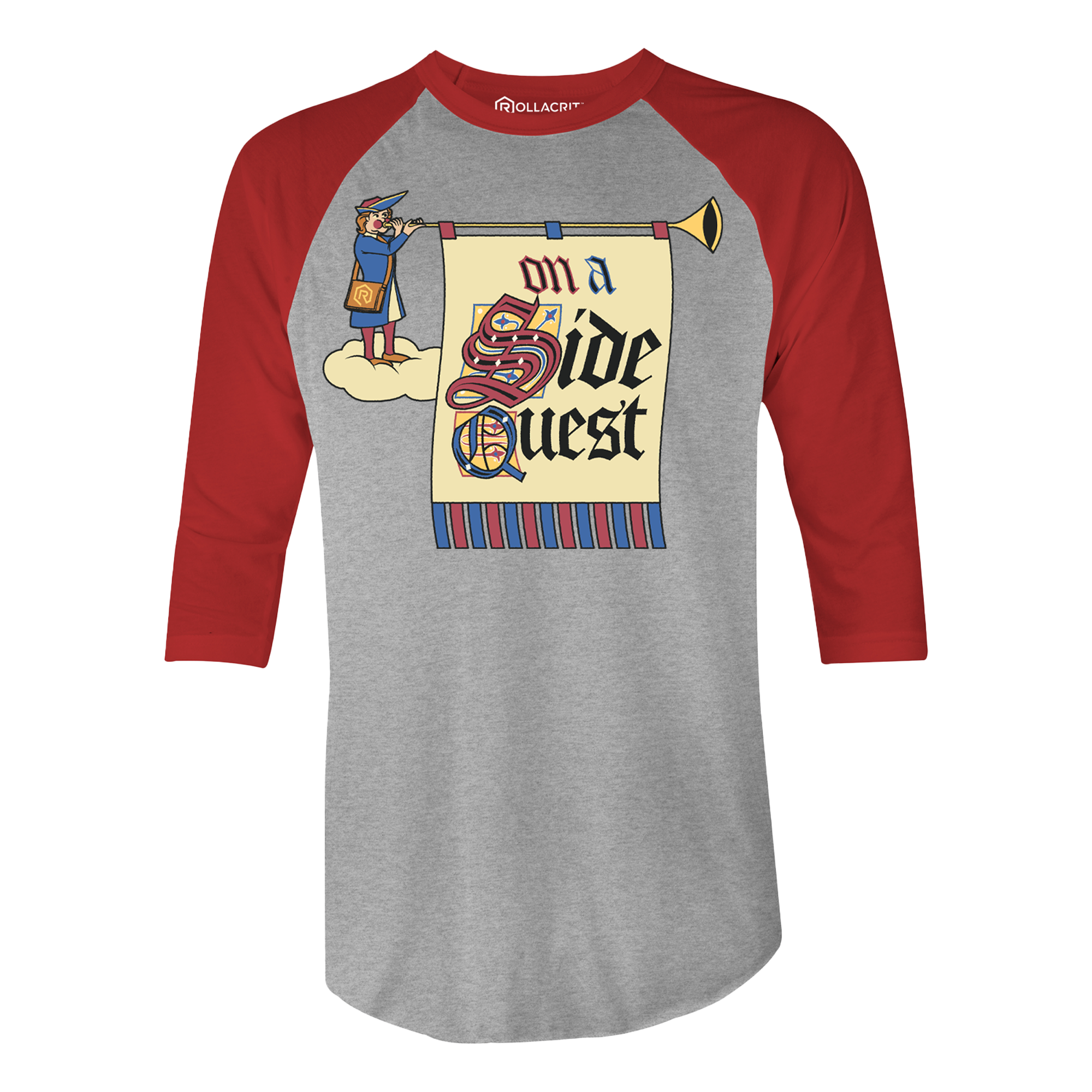 On a Side Quest 3/4 Sleeve Raglan Shirt | Rollacrit