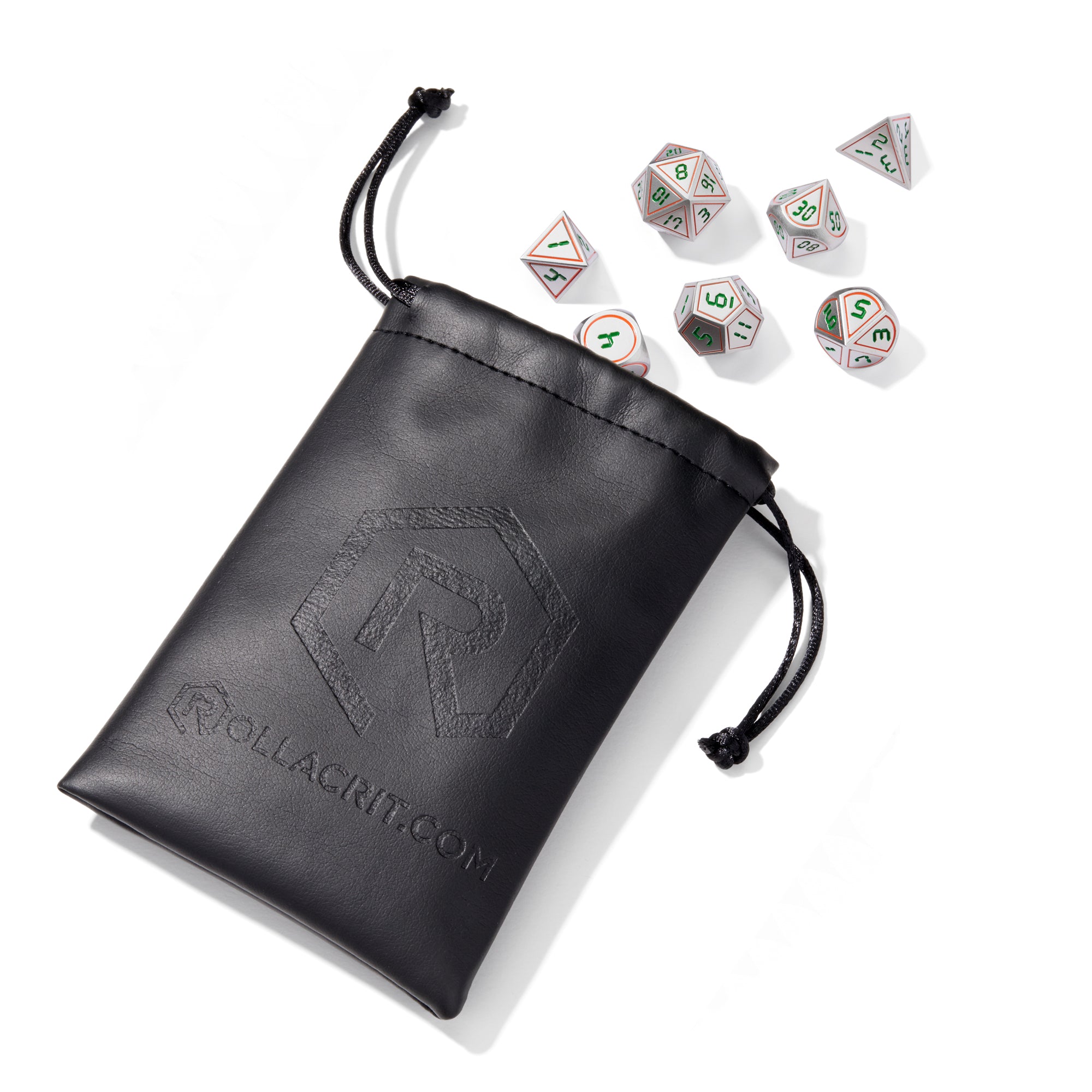 Futuristic Two-Tone Metal 7pc Dice Set | Rollacrit