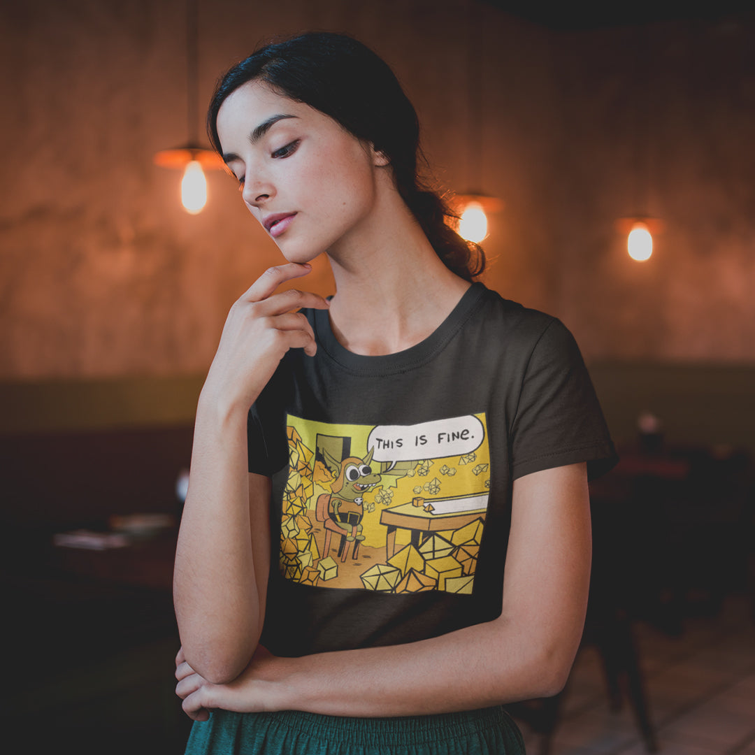 This is Fine Dice Goblin Femme T-Shirt | Rollacrit