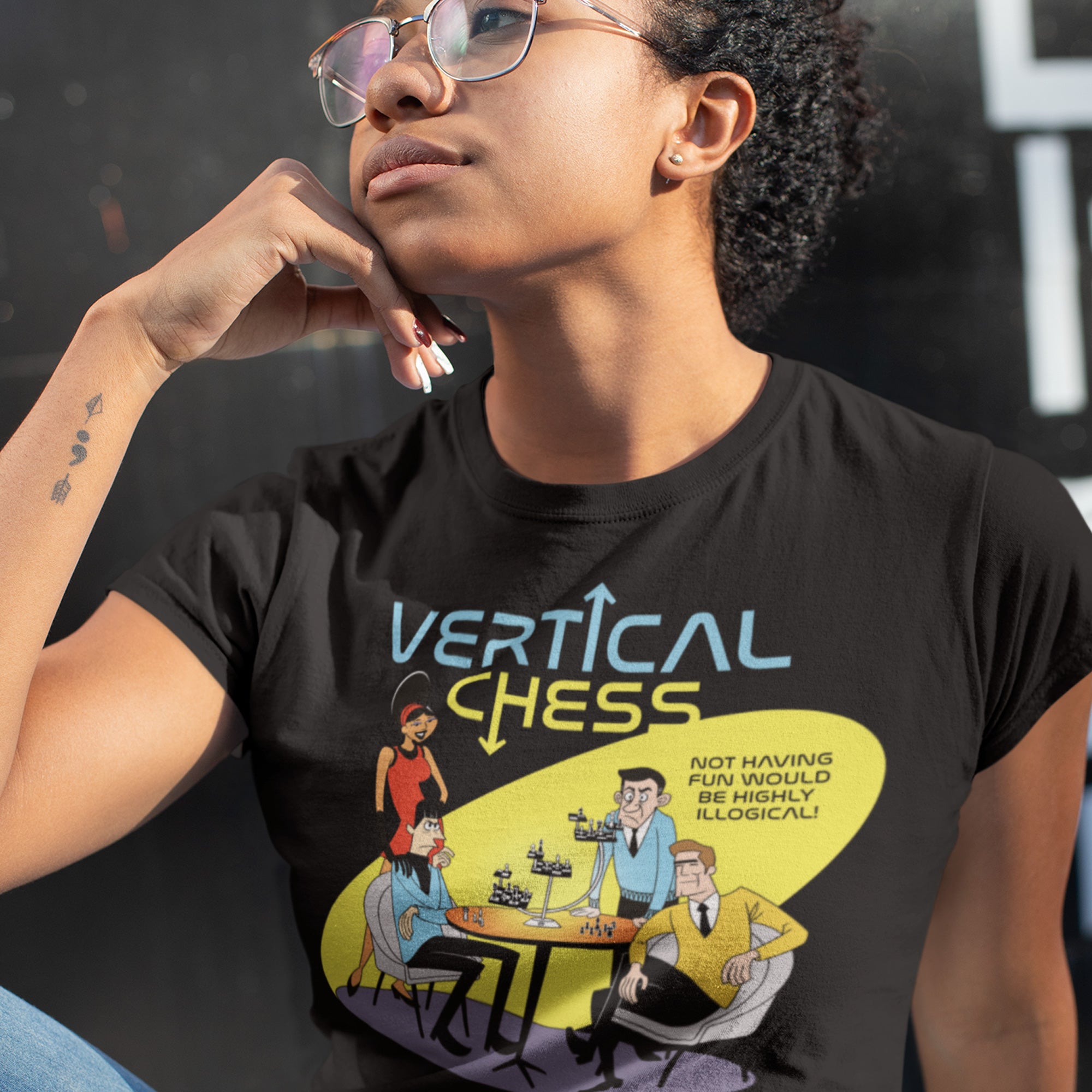 Vertical Chess Femme T-Shirt | Rollacrit