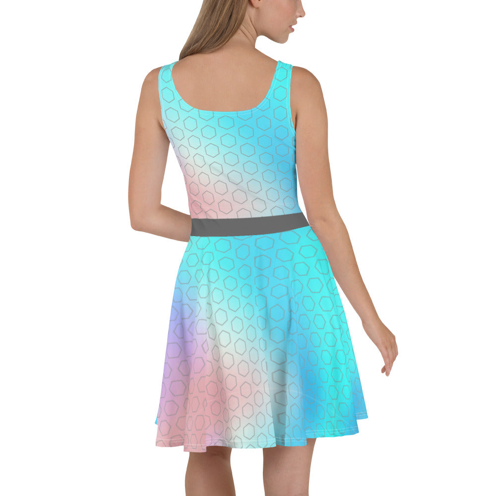 Rollacrit Hex Rainbow Skater Dress | Rollacrit