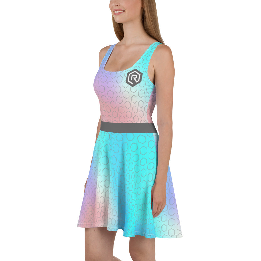 Rollacrit Hex Rainbow Skater Dress | Rollacrit