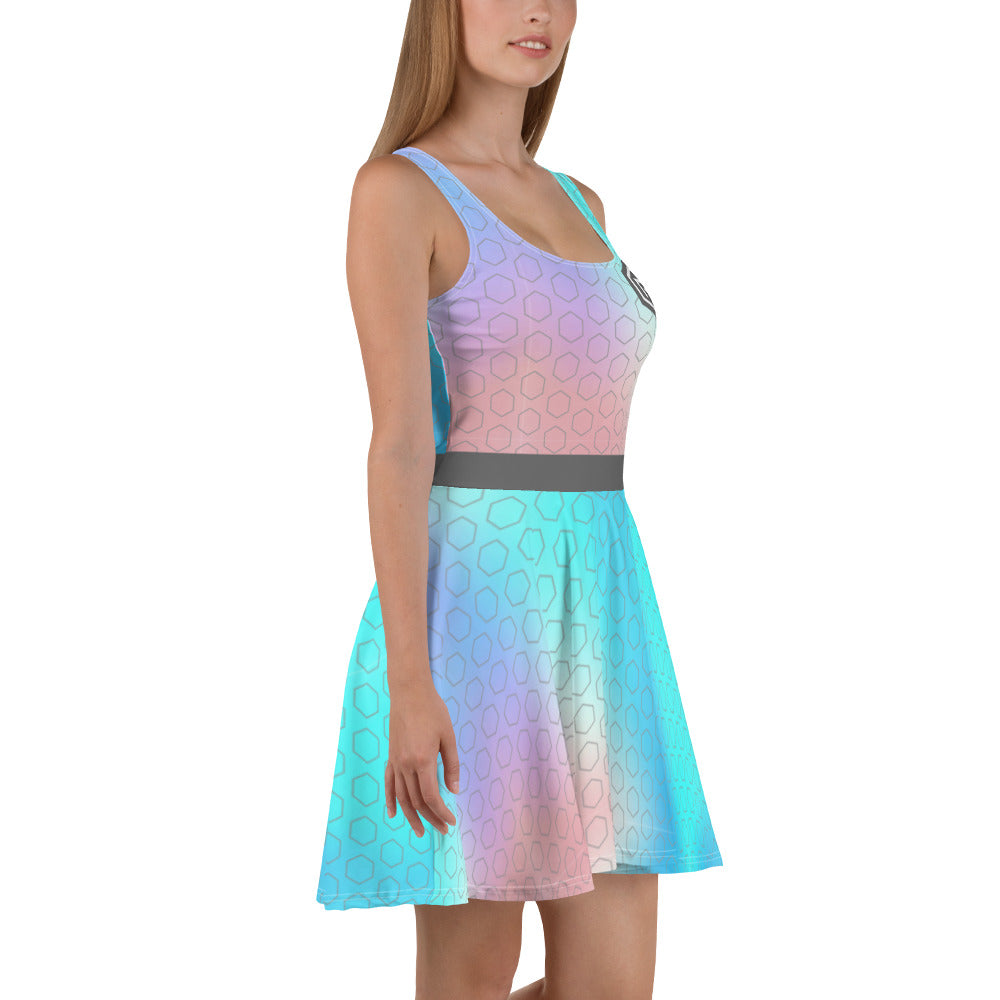 Rollacrit Hex Rainbow Skater Dress | Rollacrit