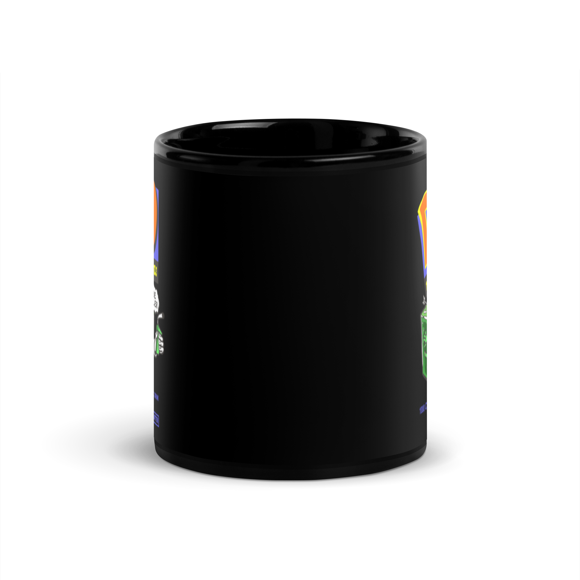 Gelatinous Cubic Cooler Black Glossy Mug | Rollacrit