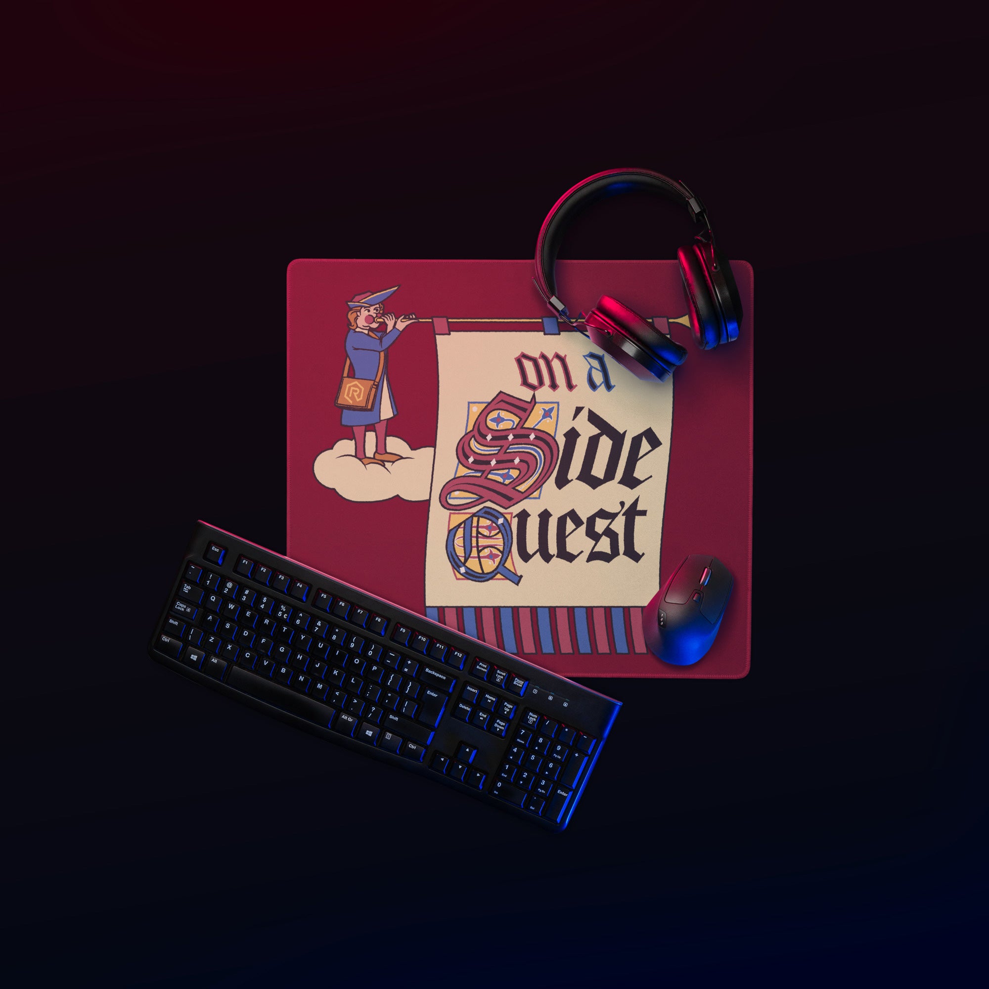 On a Side Quest Mouse Pad | Rollacrit