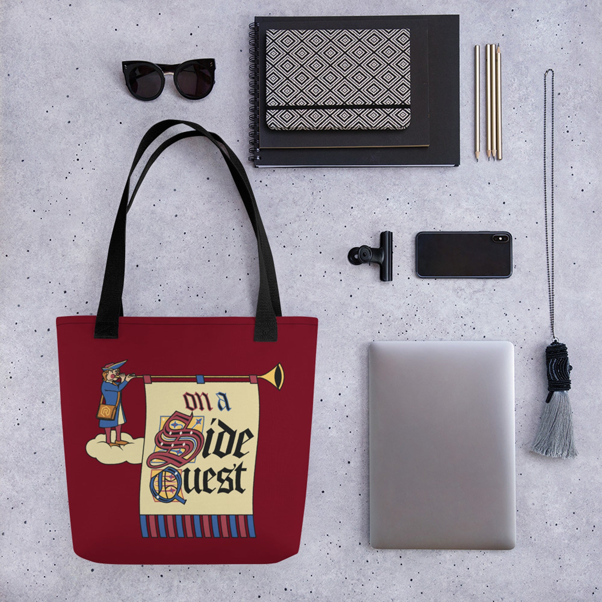 On a Side Quest Tote Bag | Rollacrit