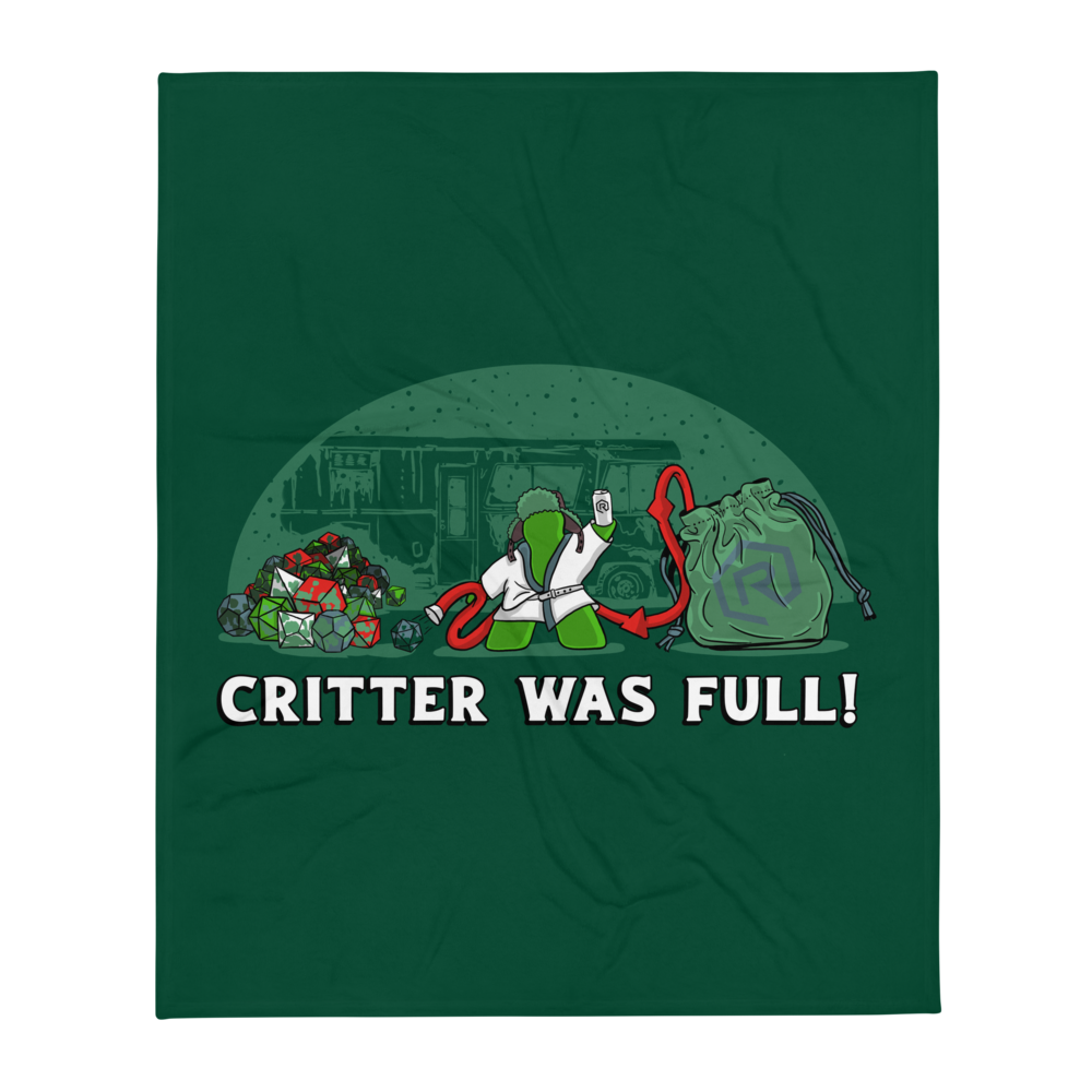 Critter Was Full Throw Blanket | Rollacrit