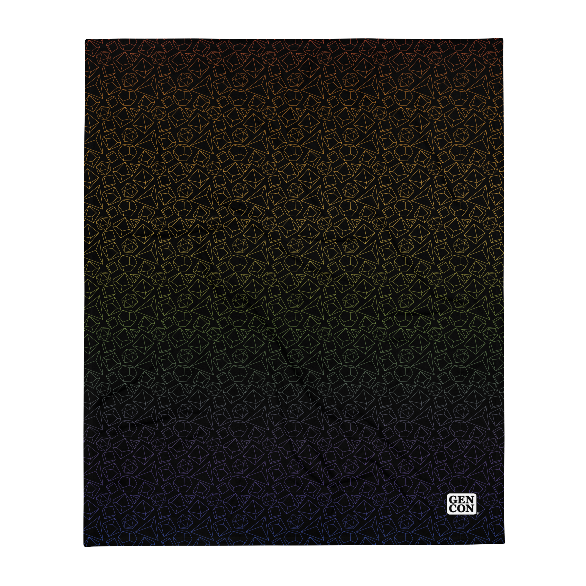 Gen Con Rainbow Dice Pattern Blanket | Rollacrit