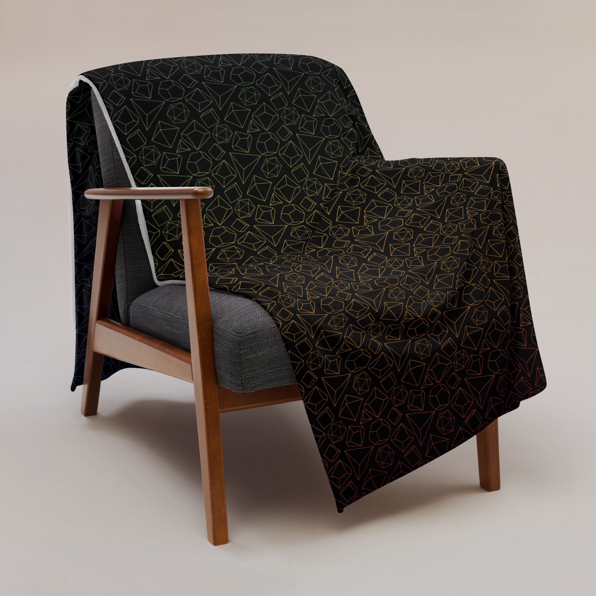 Gen Con Rainbow Dice Pattern Blanket | Rollacrit