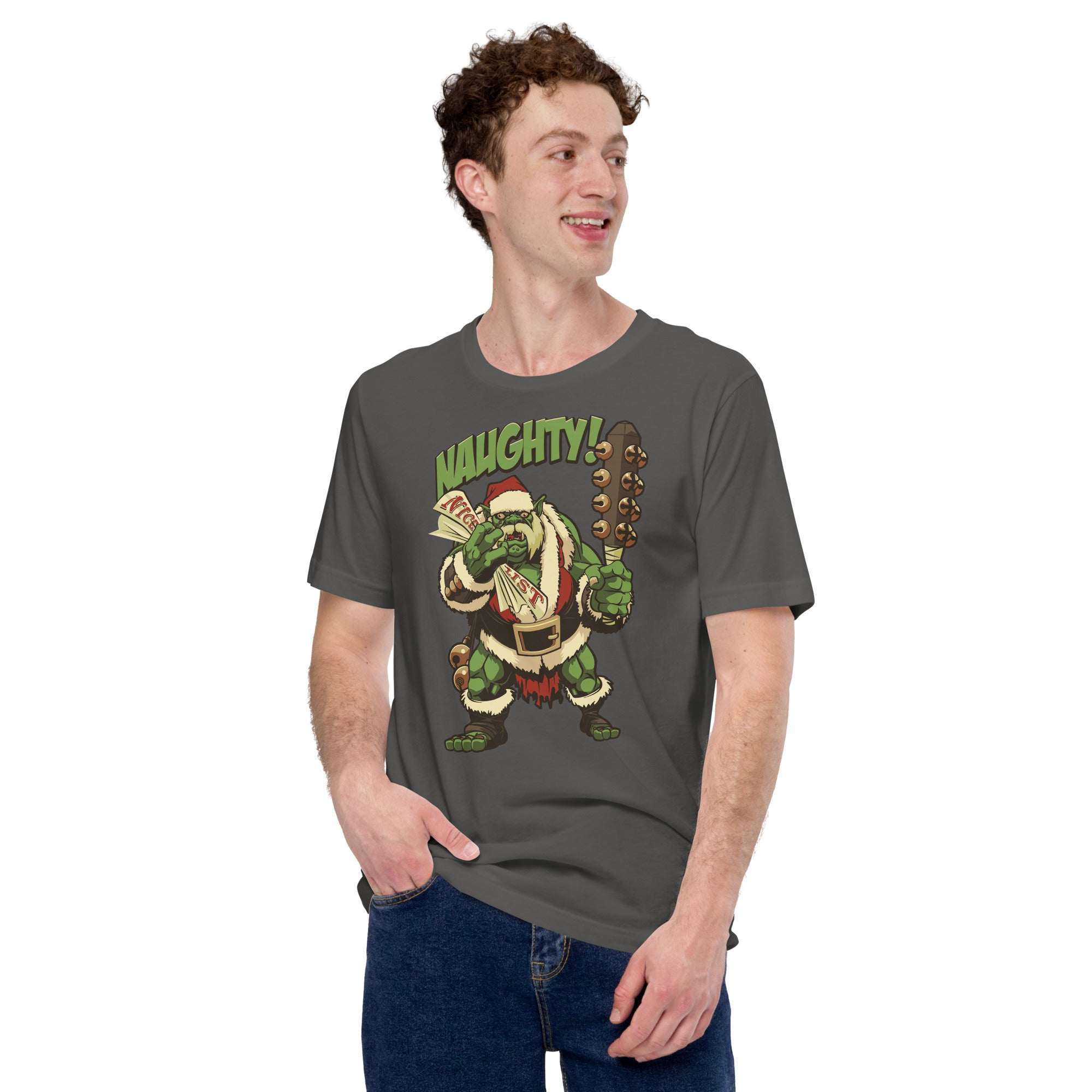 Holiday Naughty Ogre Slim Fit T-Shirt | Rollacrit