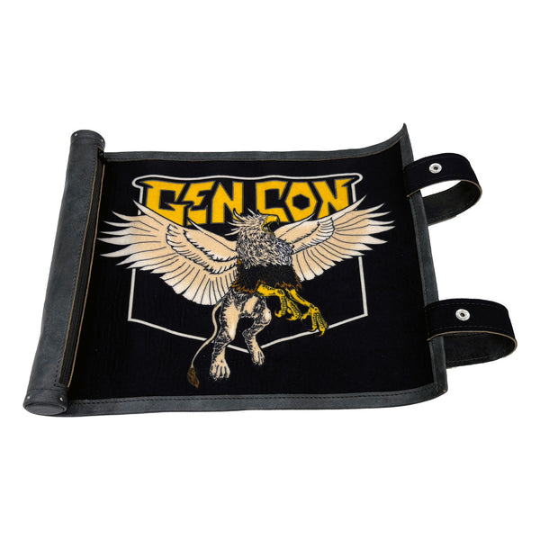 Gen Con Griffin Faux Leather Dice Bag and Rolling Mat | Rollacrit