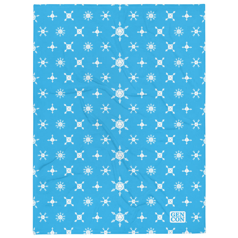 Gen Con Dice Snowflake Blue Blanket | Rollacrit