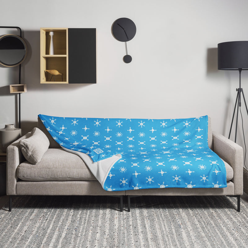 Gen Con Dice Snowflake Blue Blanket | Rollacrit