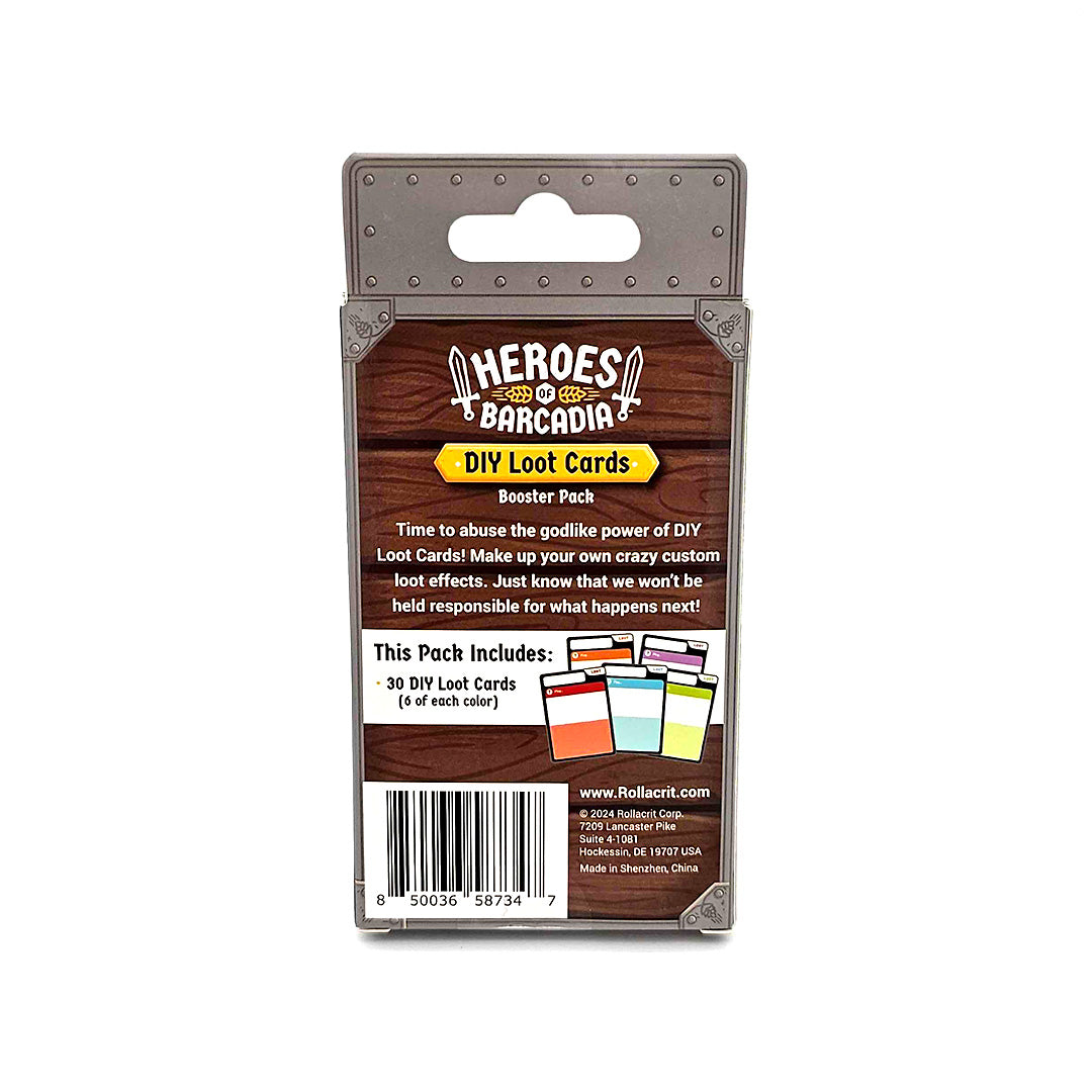Heroes of Barcadia DIY Loot Card Booster Pack | Rollacrit
