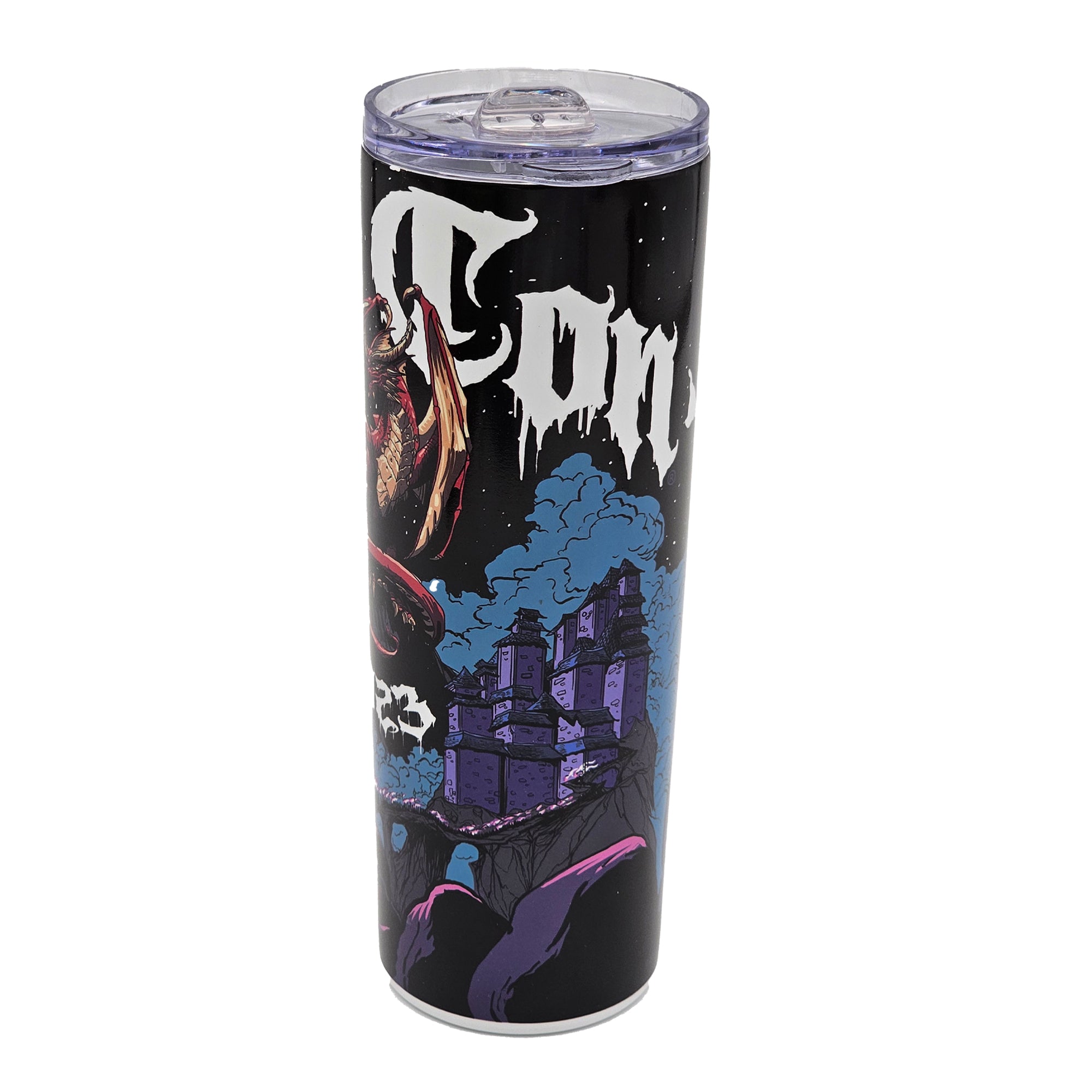 Gen Con 2023 Genevieve 20oz Glow Metal Tumbler | Rollacrit