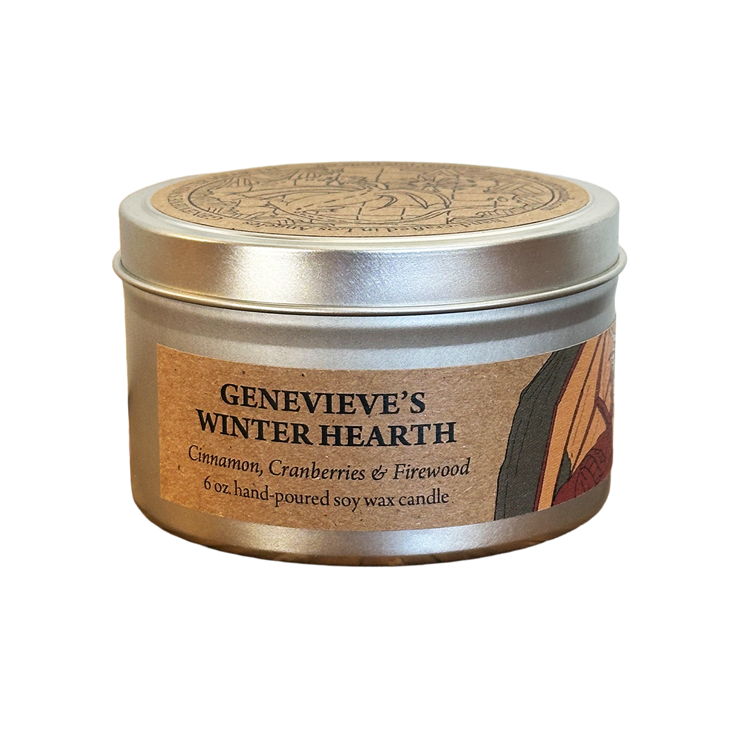 Gen Con x Cantrip Candles Genevieve's Winter Hearth Candle | Rollacrit