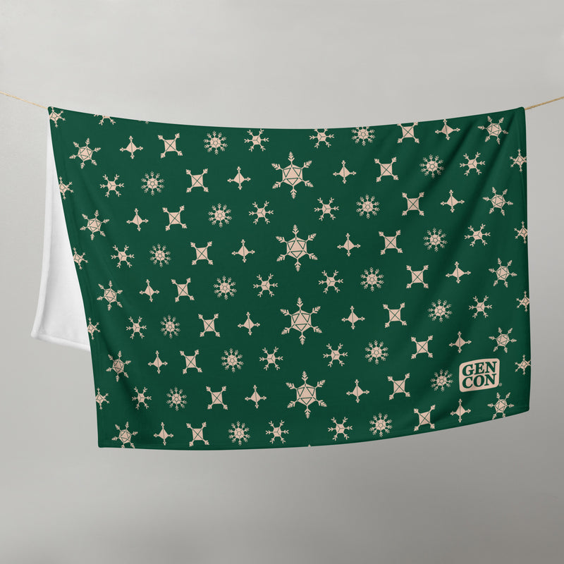 Gen Con Dice Snowflake Green Blanket | Rollacrit