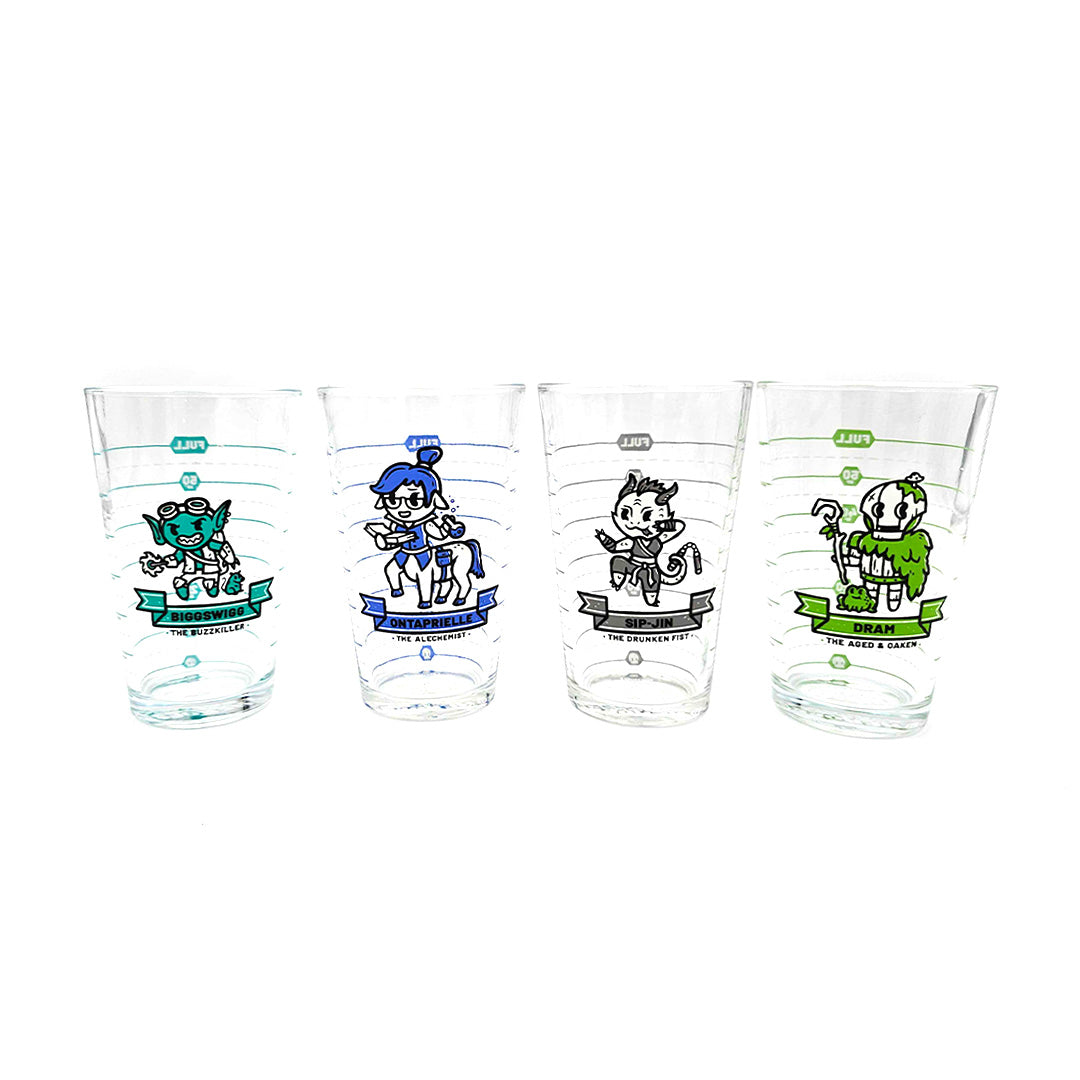 Heroes of Barcadia: Heroes for Hire Pint Glass Set | Rollacrit