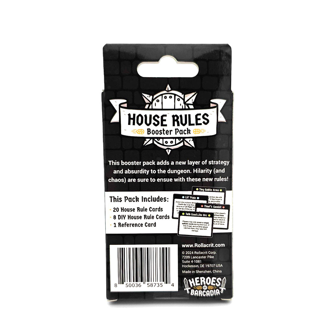 Heroes of Barcadia House Rules Card Booster Pack | Rollacrit