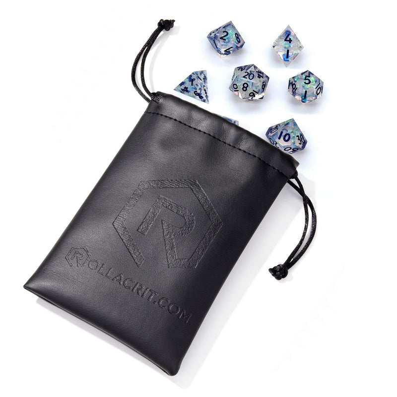 Noble Crystal Sharp Edge Resin 7pc Dice Set | Rollacrit