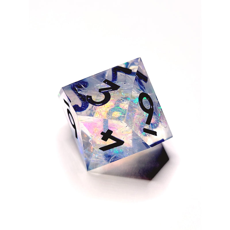 Noble Crystal Sharp Edge Resin 7pc Dice Set | Rollacrit