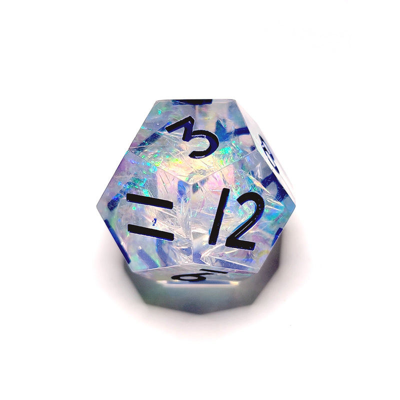 Noble Crystal Sharp Edge Resin 7pc Dice Set | Rollacrit