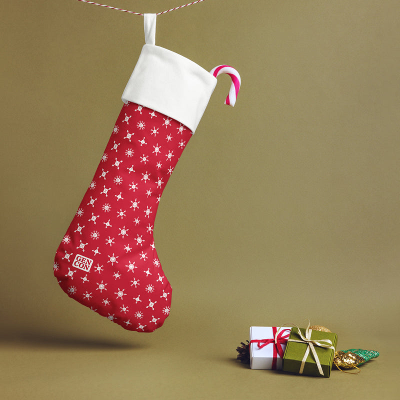 Gen Con Dice Snowflake Christmas Red Stocking | Rollacrit