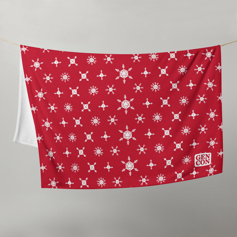 Gen Con Dice Snowflake Red Blanket | Rollacrit