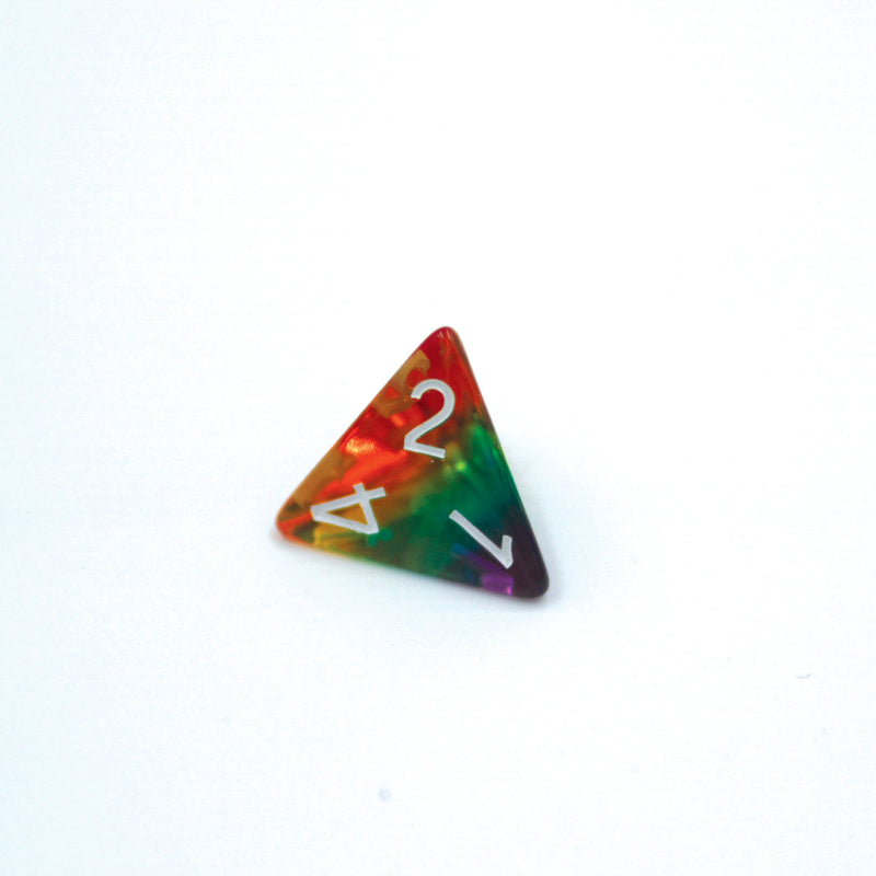 Translucent Rainbow Resin 7pc Dice Set | Rollacrit