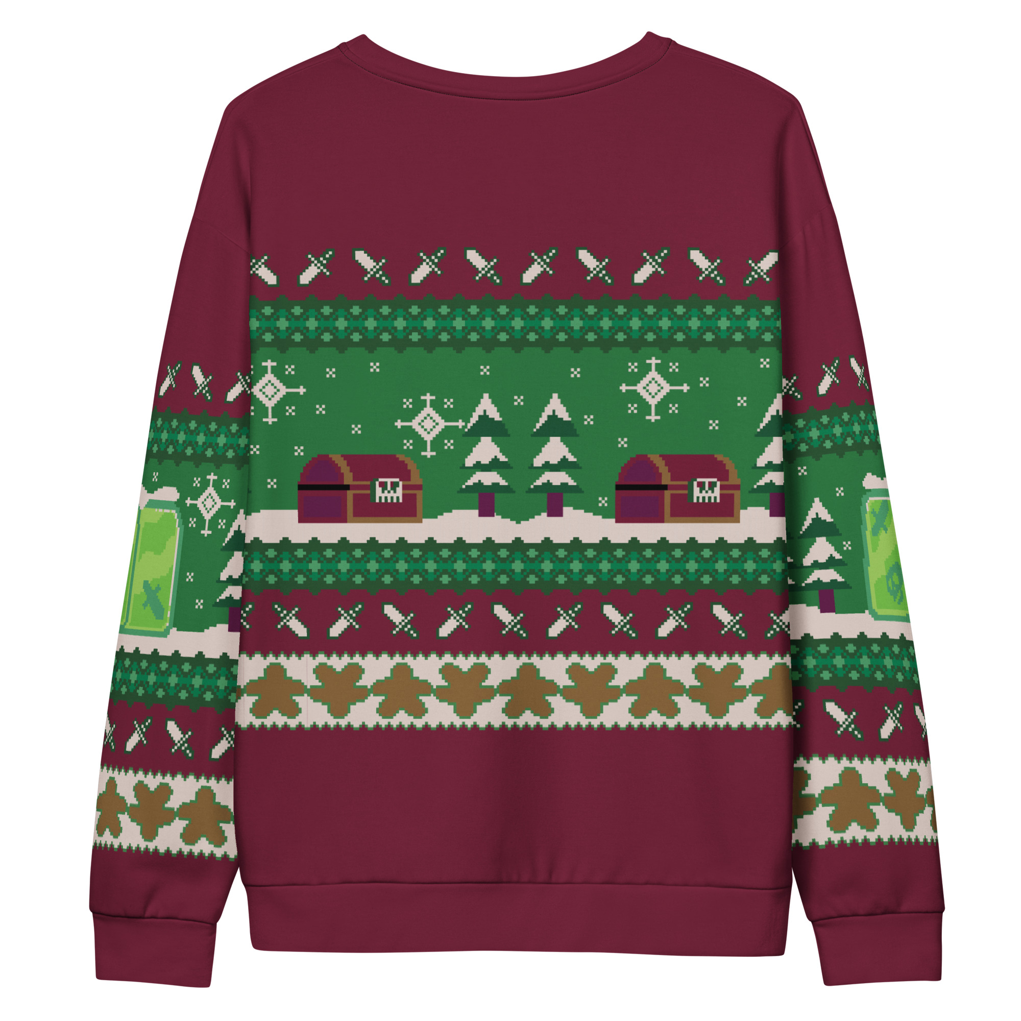 Gen Con 2023 Genevieve All-Over Print Holiday Sweatshirt | Rollacrit