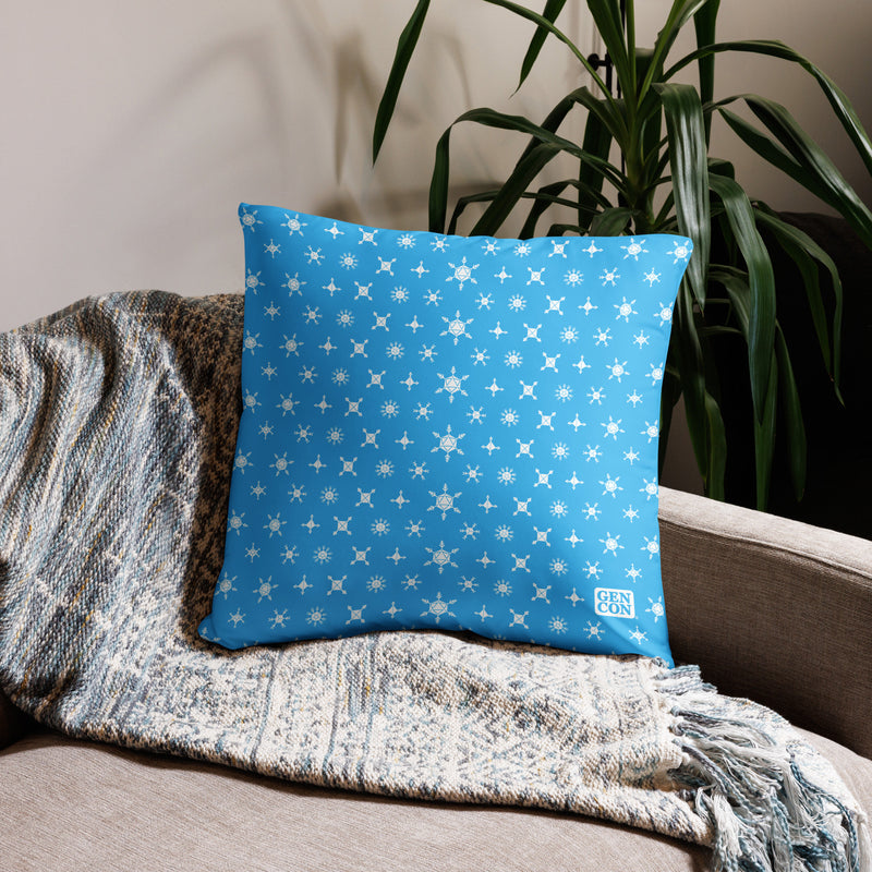 Gen Con Dice Snowflake Blue Pillow | Rollacrit