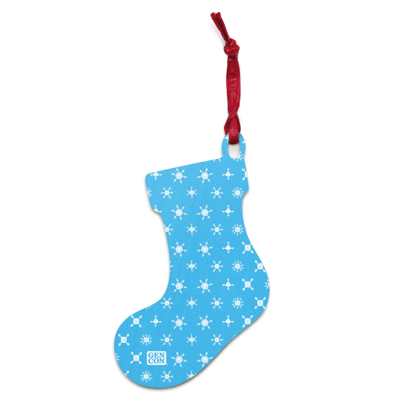 Gen Con Dice Snowflake Wooden Stocking Ornament Magnet | Rollacrit