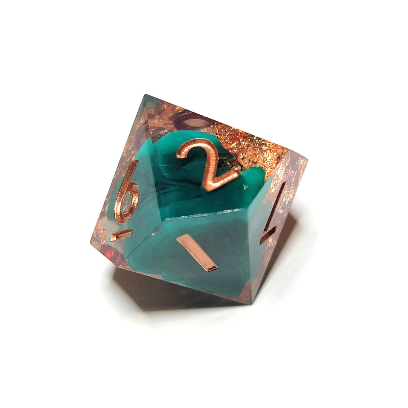 Crashing Waves Sharp Edge Resin 7pc Dice Set | Rollacrit