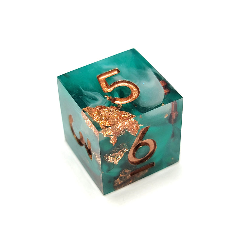 Crashing Waves Sharp Edge Resin 7pc Dice Set | Rollacrit