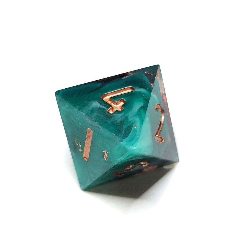 Crashing Waves Sharp Edge Resin 7pc Dice Set | Rollacrit