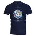 Navy Gen Con Winter Floral d20 Unisex T-Shirt | Rollacrit