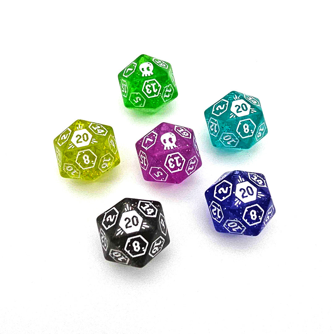 Heroes for Hire Enhanced Sparkle Dice Set | Rollacrit