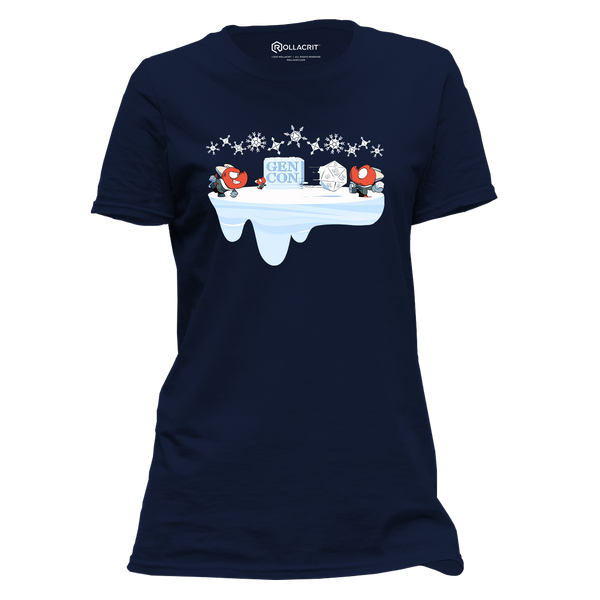 Gen Con Kobold Snowball Fight Blue Femme T-Shirt | Rollacrit