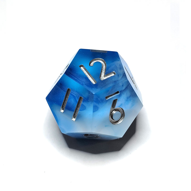 Fluffy Clouds Sharp Edge Resin 7pc Dice Set | Rollacrit